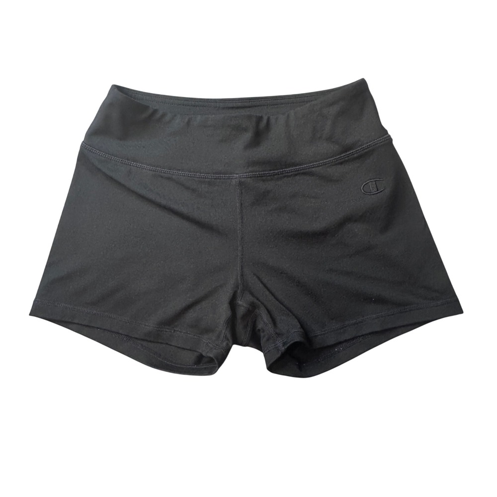 Champion Shorts Womens S Black Athletic Compression Volleyball Workout Spandex